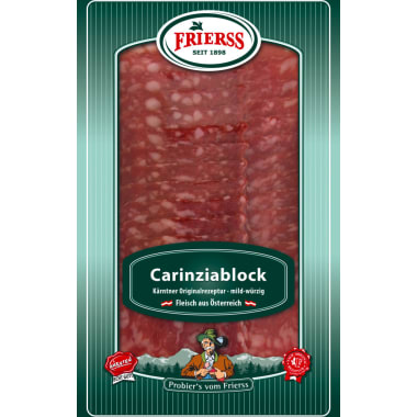 Frierss Carinziablock geschnitten