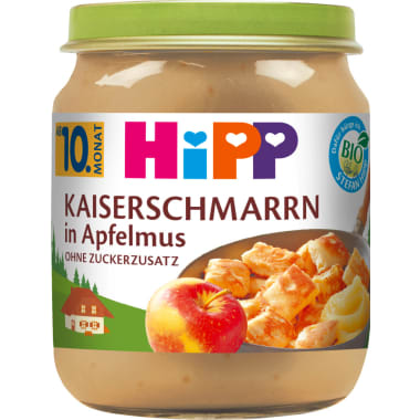 Hipp Kaiserschmarrn mit Apfelmus 10. Monat