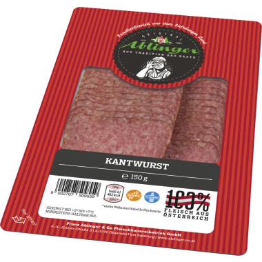 Ablinger Kantwurst geschnitten