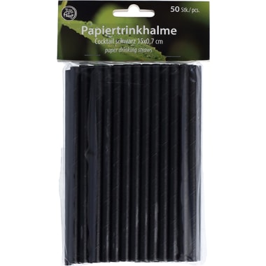 Papiertrinkhalme schwarz