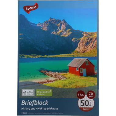 Kyome Briefblock kariert A4/50
