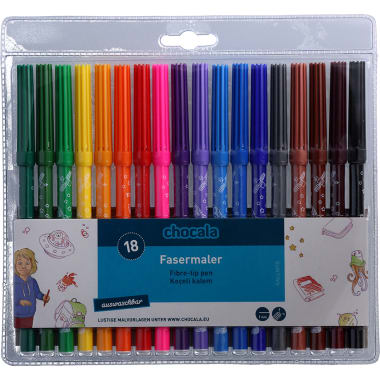 Chocala Fasermaler 2 mm 18er-Packung