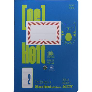 Ursus Heft Liniert A5 Nr. 2 20 Blatt