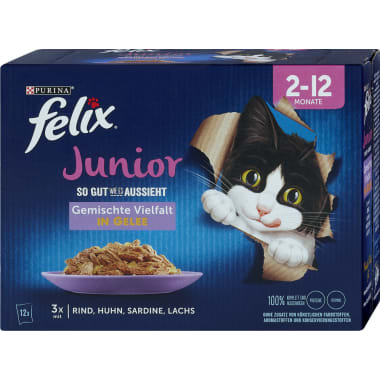 Purina Felix Junior Gemischte Vielfalt in Gelee