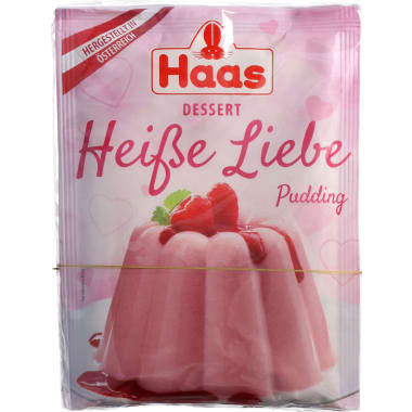 Haas Pudding Heiße Liebe Himbeer-Vanille