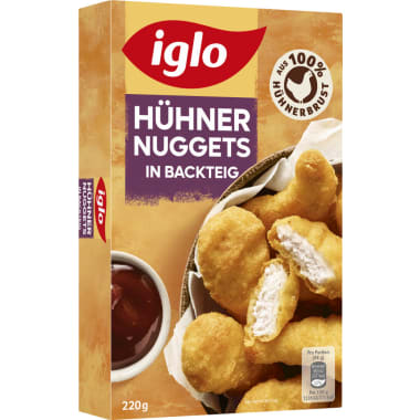Iglo Hühnernuggets in Backteig