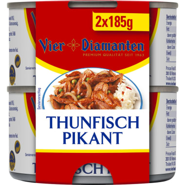 Vier Diamanten Thunfisch pikant 2er
