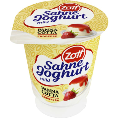 Zott Sahne Joghurt Erdbeer Panna Cotta