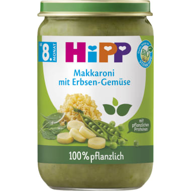 Hipp 8M Makkaroni mit Erbsengemüse