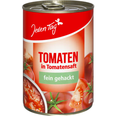 Jeden Tag Pizzatomaten gehackt