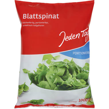 Jeden Tag Blattspinat erntefrisch tiefgefroren