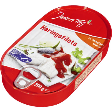 Jeden Tag Heringsfilet in Tomatencreme