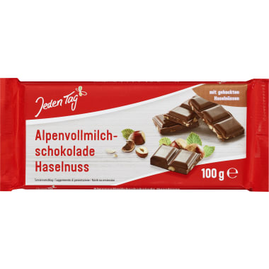 Jeden Tag Schokolade Alpenvollmilch-Haselnuss