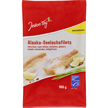 Jeden Tag Alaska Seelachsfilet natur MSC