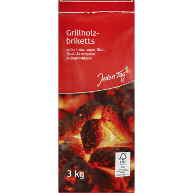 Jeden Tag Grillholzbriketts 3 kg