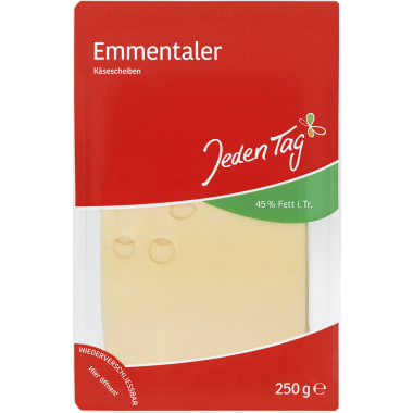 Jeden Tag Emmentaler Scheiben