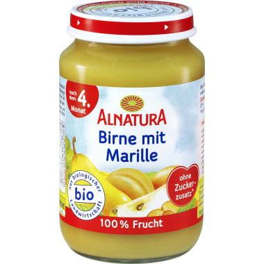 Alnatura Bio Birne mit Marille 4. Monat