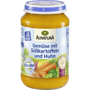 Alnatura Bio Gemüse mit Süßkartoffeln und Huhn 6. Monat