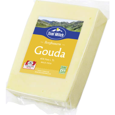 Tirol Milch Bergbauern Gouda mild fein 45%