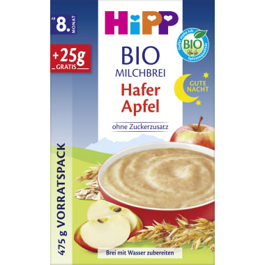 Hipp Bio Milchbrei Hafer-Apfel 8. Monat