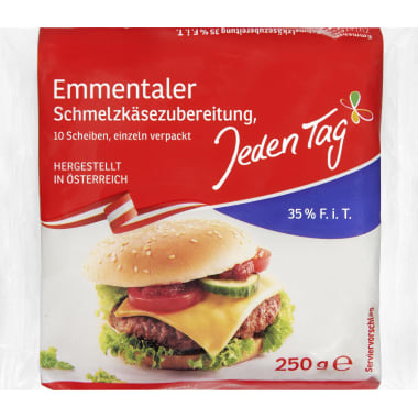 Jeden Tag Schmelzkäse Emmentaler Scheiben