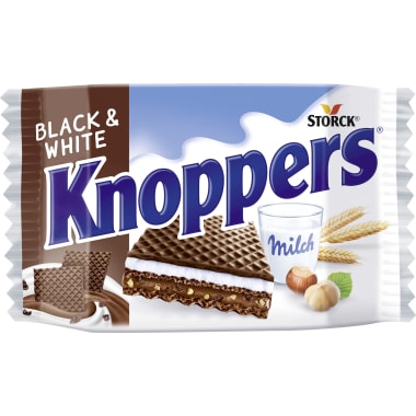 Knoppers Knoppers Waffel Black & White 8er-Packung