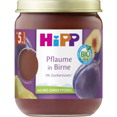 Hipp Pflaume mit Birne 4. Monat