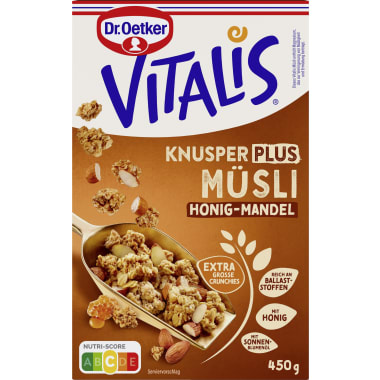 Dr. Oetker Vitalis Knuspermüsli Plus Honig-Mandel