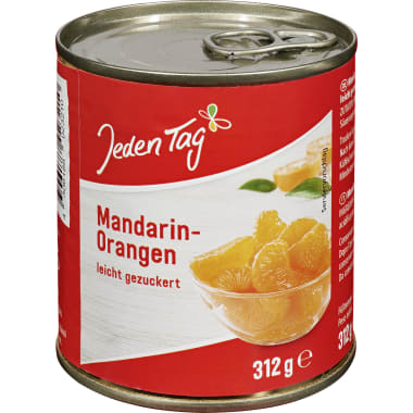 Jeden Tag Mandarin-Orangen leicht gezuckert