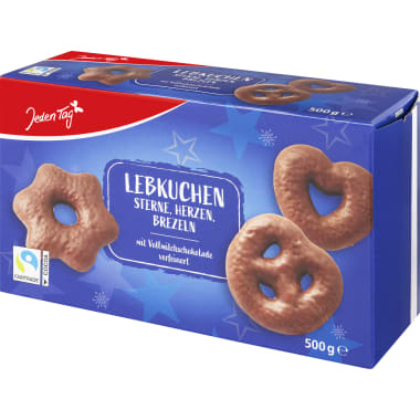 Jeden Tag Herzen/Sterne/Brezeln Vollmilch