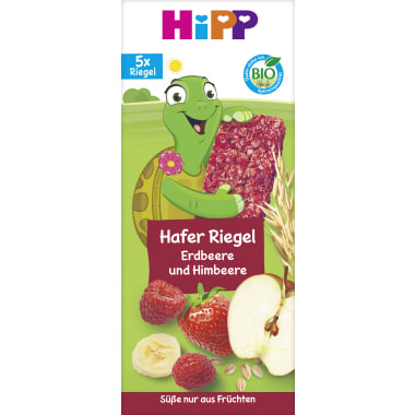 Hipp Bio Hafer-Riegel Erdbeere/Himbeere 5er-Packung