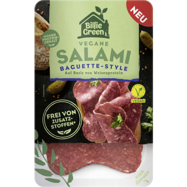 Billie Green Vegane Salami Baguette Style