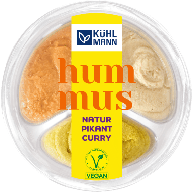 Kühlmann Hummus Trio Natur Pikant Curry
