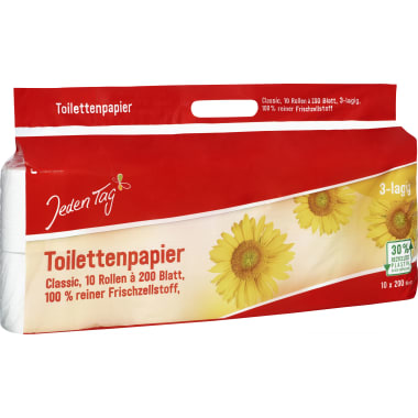 Jeden Tag Toilettenpapier Classic 3-lagig
