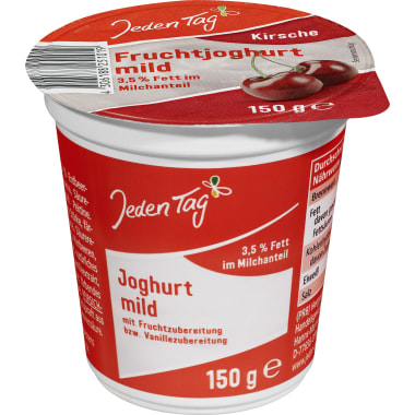 Jeden Tag Fruchtjoghurt Kirsch 3,5% (Wechsel 5x)