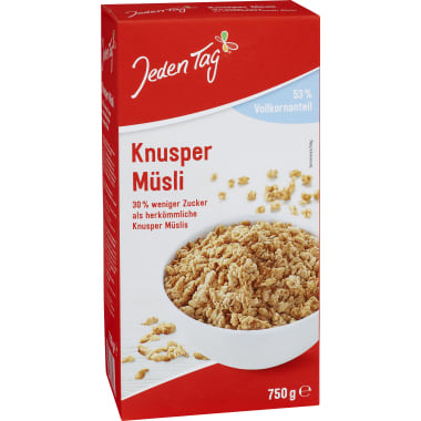 Jeden Tag Knuspermüsli weniger süß