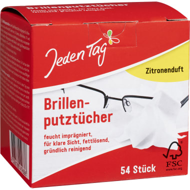 Jeden Tag Brillenputztücher 54er-Packung