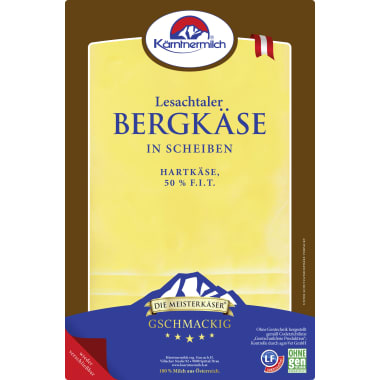 Kärntnermilch Lesachtaler Bergkäse Scheiben