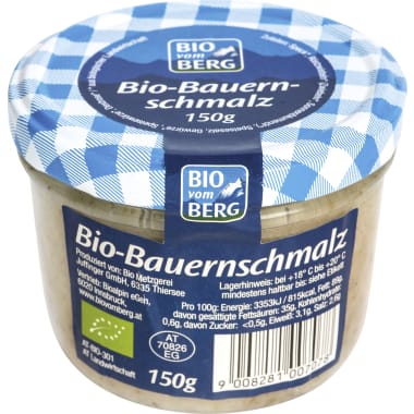 BIO vom BERG Bio Bauernschmalz