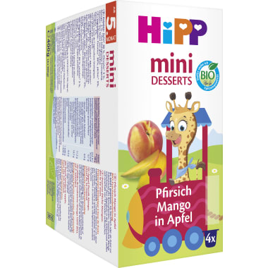 Hipp Mini Desserts Pfirsich in Apfel 4er-Pack