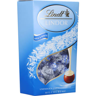Lindt Lindor Kugeln Milk & White Cornet