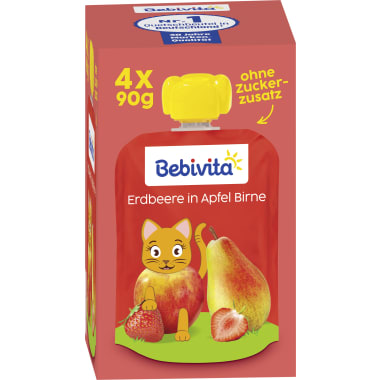 Bebivita Beutel Erdbeere/Apfel/Birne 4er