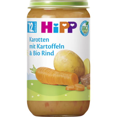 Hipp Bio Gemüseallerlei mit Rind 12. Monat