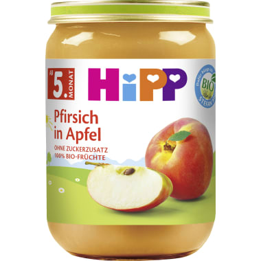 Hipp Pfirsich in Apfel 4. Monat