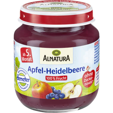 Alnatura Bio Apfel-Heidelbeere 100% Frucht 4. Monat