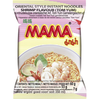 Instantnudeln Shrimps Snack
