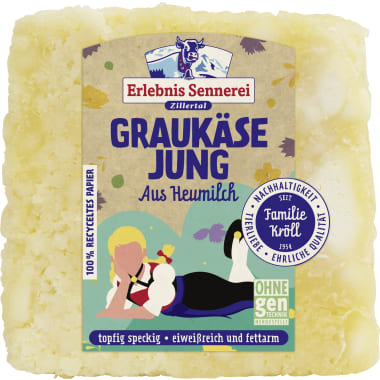 Erlebnissennerei Zillertal Graukäse JUNG aus Heumilch