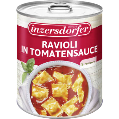 Inzersdorfer Ravioli in Tomatensauce