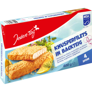 Jeden Tag Knusperfilet im Backteig MSC
