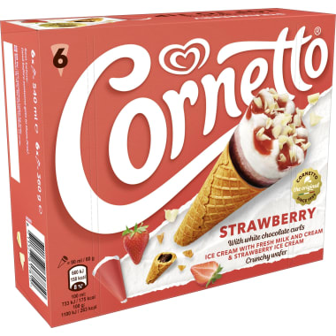 Eskimo Cornetto Erdbeer 6er-Packung